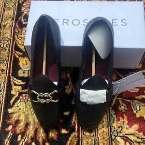 AEROSOLES Black Loafers Minimalist Slip-On Flats